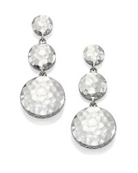 John Hardy | Metallic Palu Sterling Silver Disc Triple Drop Earrings | Lyst