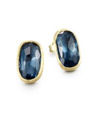 Marco Bicego | Metallic 18k Yellow Gold & Diamond Stud Earrings | Lyst