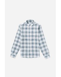 Saturdays NYC - Blue Crosby Madras Button Down Shirt for Men - Lyst