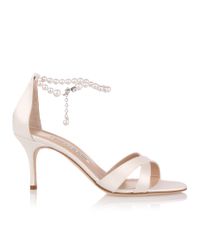 manolo blahnik white satin