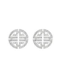 Shanghai Tang - Metallic Shou Crystals Earrings - Lyst