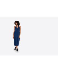 Zero + Maria Cornejo - Blue Tibit Indigo Drape Long Dress - Lyst