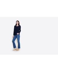 FRAME - Blue Le Mini Boot Raw Edge Dexter Jeans - Lyst