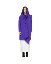 Manteau en laine a col a revers crante mauve Marc Jacobs en coloris Purple