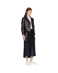 Blouson en cuir oversize Merlyn Acne en coloris Black