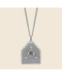 Lhn Jewelry - Metallic All Seeing Eye Pendant - Silver for Men - Lyst