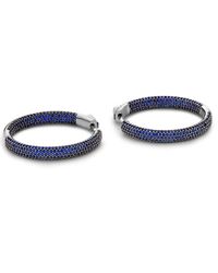 Nickho Rey - Blue Tire Hoop Earrings - Lyst