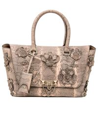 Valentino - Multicolor Light Rose Python Demilune Double Handle Bag - Lyst