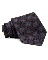 Kiton - Blue Aqua And Chocolate Squares Knit Tie for Men - Lyst