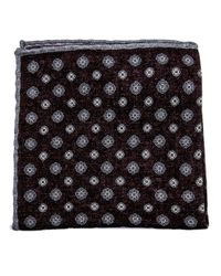 Eleventy - Multicolor Bordeaux Medallion Pocket Square for Men - Lyst
