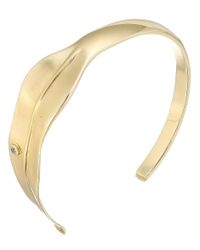 Elizabeth and James - Metallic Sage Leaf Cuff - Lyst