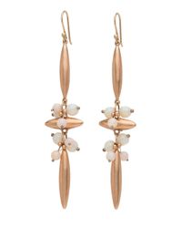 Ted Muehling - Multicolor Rose Gold With Australian Opals Cross Earrings - Lyst