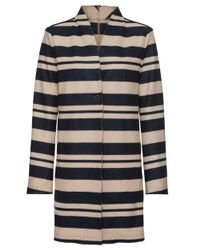 Bogner - Blue Navy And Camel Muriel Coat - Lyst