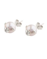 Bea Bongiasca - Metallic Silver Pearl Rice Earrings - Lyst