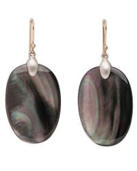 Ted Muehling - Metallic Silver Black Mother Of Pearl Large Chip Earrings - Lyst