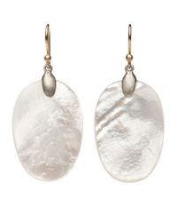 Ted Muehling - Metallic Mother Of Pearl Chip Earrings - Silver Top - Lyst
