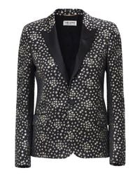 Saint Laurent | Metallic Star Print Jacket | Lyst