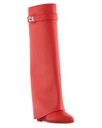 givenchy shark lock boots red