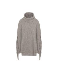 Stella McCartney - Gray Large Volume Fringe Jumper - Lyst