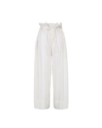 Stella McCartney - White Cream High Waisted Pants - Lyst
