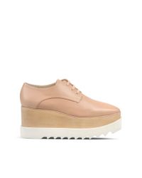 Stella McCartney - Natural Britt Faux-Leather Oxford Shoes - Lyst