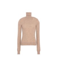Stella McCartney - Natural Beige Knit Turtleneck Jumper - Lyst