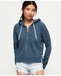 Superdry Blue Ivy Broidery Zip Hoodie