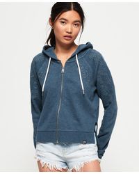 Superdry Blue Ivy Broidery Zip Hoodie