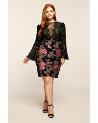 Tadashi Shoji - Black Isabella Dress - Plus Size - Lyst