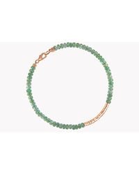 Tateossian - Metallic Bamboo Emerald 18k Gold Bracelet for Men - Lyst