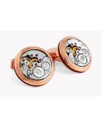 Tateossian - Multicolor Signature Vintage Skeleton Round Cufflinks In Rose Gold for Men - Lyst