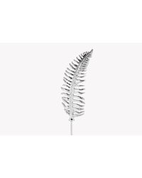 Tateossian - Metallic Fern Lapel Pin In Silver Colour - Lyst
