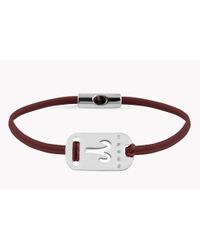 Tateossian - Metallic Zodiac Silver Aries Bordeaux Bracelet for Men - Lyst