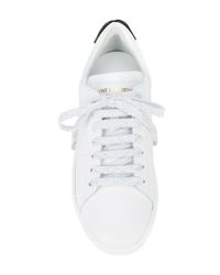 Download Saint Laurent Leather Court Classic Lips Sneakers in White ...