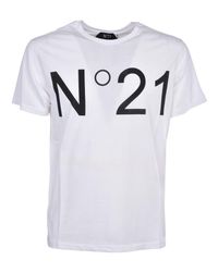 N°21 - White N 21 Logo T-shirt for Men - Lyst