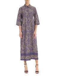 Ottod'Ame Purple Dress With Paisley Motif