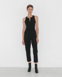 Apiece Apart Black Flame Tank Jumpsuit