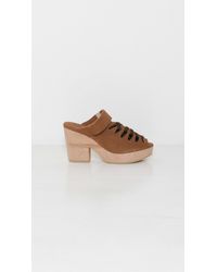 A Detacher Brown Etta Wedge Sandals