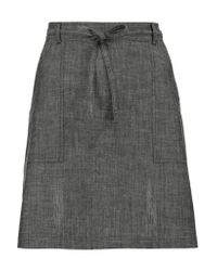 MiH Jeans Black Nanterre Chambray Mini Skirt
