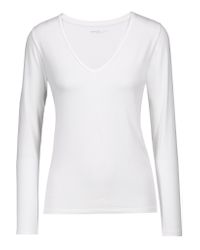 Majestic Filatures White Stretch-jersey Top