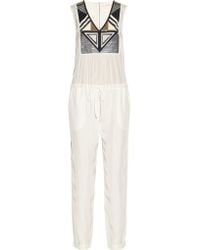 Lyst - Sass & bide The Telegram Embellished Voile Jumpsuit in White