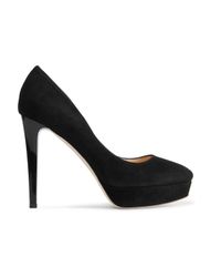 Jimmy Choo Woman Alex Suede Platform Pumps Black
