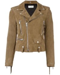 Saint Laurent | Multicolor Classic Fringed Motorcyle Jacket | Lyst