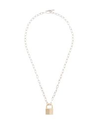 Lauren Klassen - Metallic Padlock Necklace - Lyst