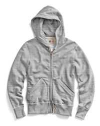 Todd Snyder - Gray Vintage Full Zip Hoodie In Grey Heather for Men - Lyst