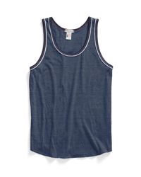 Todd Snyder - Piped Tank Top In Blue Mix for Men - Lyst