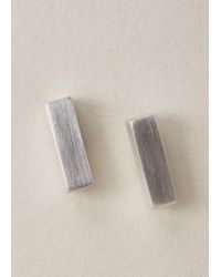 Ming Yu Wang | Metallic Sterling Silver Bar Earrings | Lyst