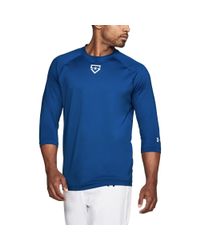 Under Armour Blue Men's Ua Heater 3⁄4 Sleeve T-shirt for men