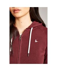 Jack Wills Red Ivy Raglan Zip Through