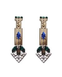 Iosselliani | Green Crystal Earrings | Lyst